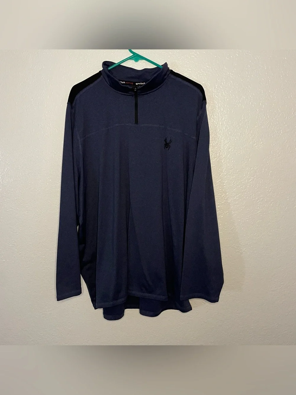Spyder Active Heather Navy Quarter-Zip Pullover 3XL